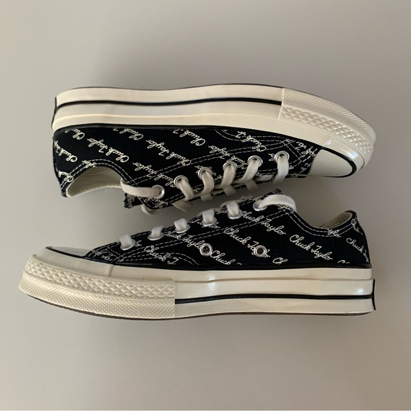 Converse Women’s Size 6.5 Chuck Taylor 70 OX Scripted Signature Print - Picture 6 of 8